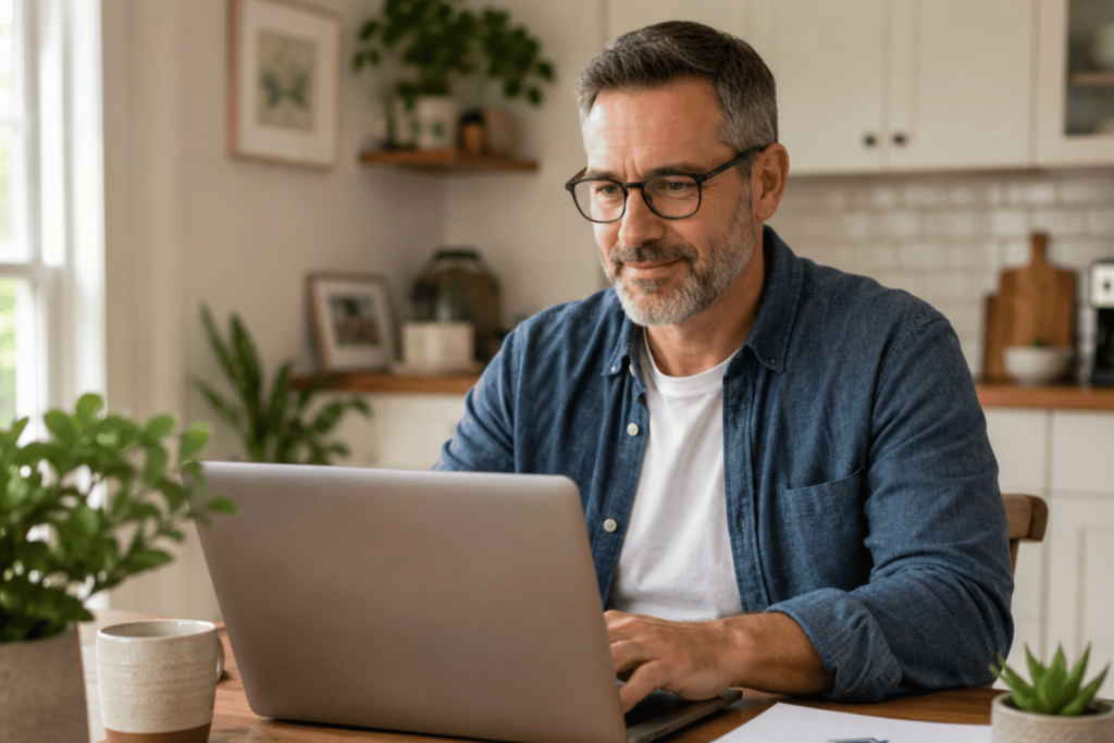 Homeowner reviewing home insurance documents — most policies go unreviewed for years
