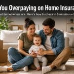 Young family in their first home comparing home insurance rates — are you overpaying?