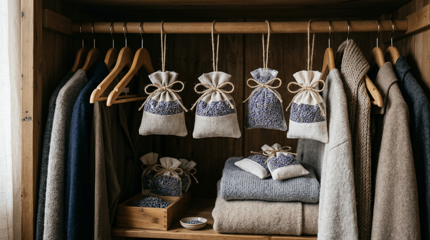 Lavender Sachets for Moth Prevention Indoors